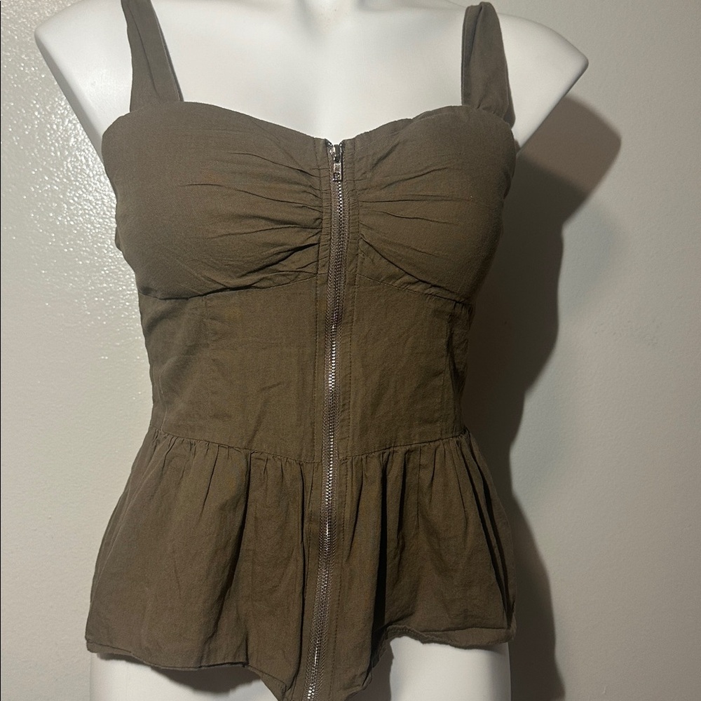 Brown Sleeveless Women's Top